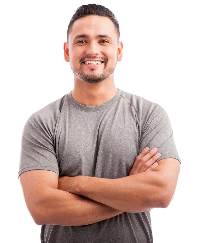 Man smiling whitebackground