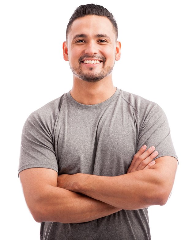 Man smiling whitebackground